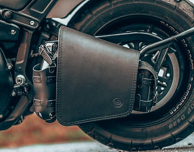 Outsider, motorcycle leather saddle bag - Image 3