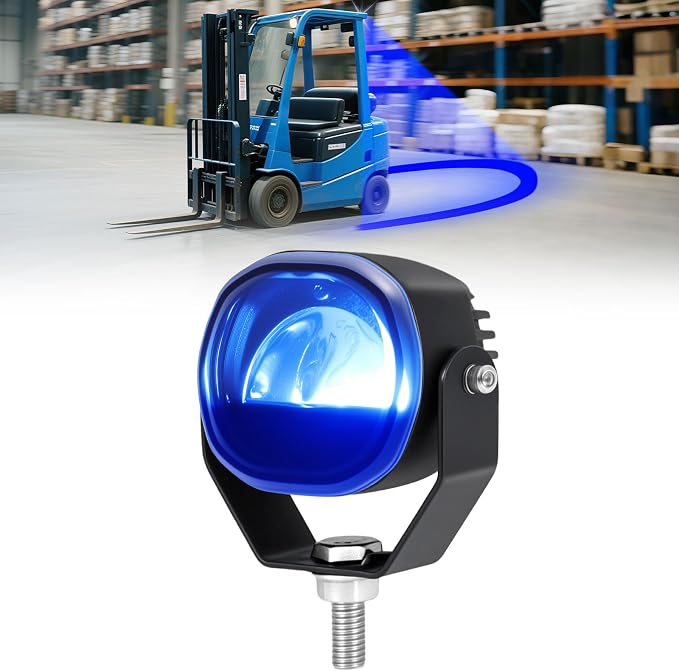 Forklift Arc Safety Light, LED Warning Lamp Blue Line Projection, Aluminum by HSYFUNA