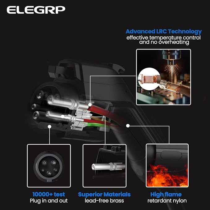 ELEGRP Level 2 EV Charger for Home, 32 Amp, ETL Certified, PBE & LCD Technology - Image 4