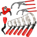 10PCS Oil Filter Wrench Set, 3 Jaw Oil Filter Wrench Tool by CAROTUPY