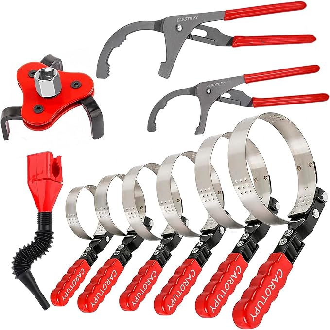10PCS Oil Filter Wrench Set, 3 Jaw Oil Filter Wrench Tool by CAROTUPY