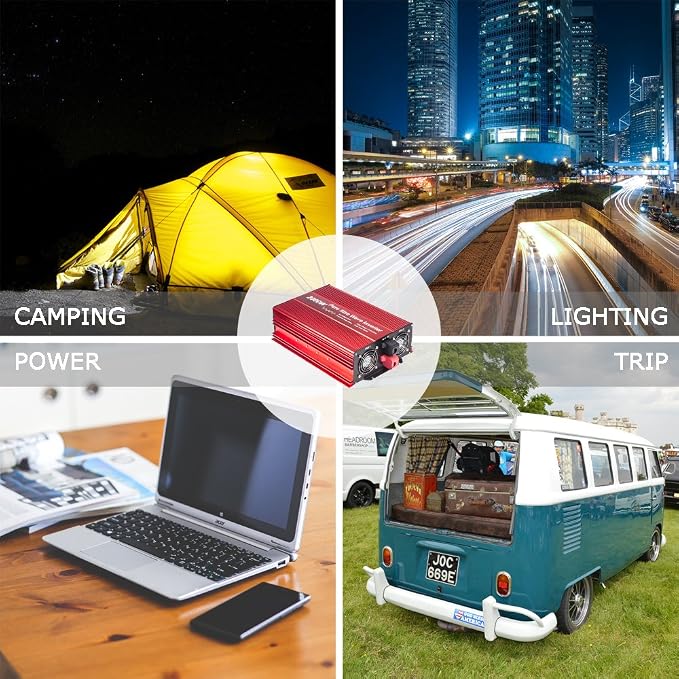 2000W Pure Sine Wave Inverter 12V to 120V AC - Image 4