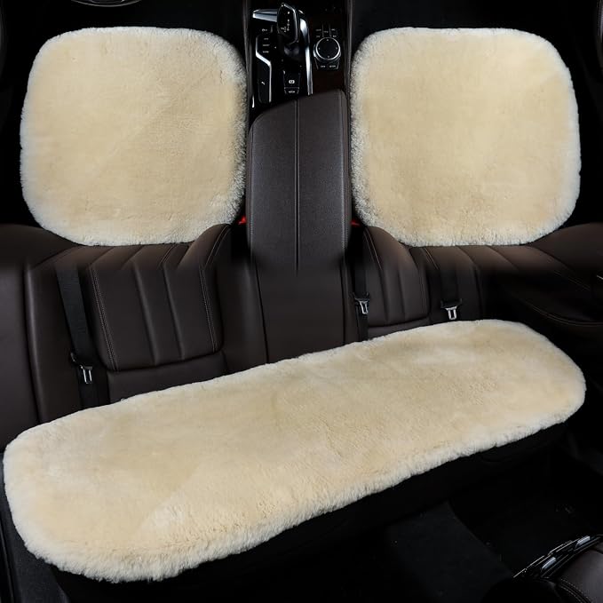 Fluffy Genuine Sheepskin Car Seat Cover - Image 6