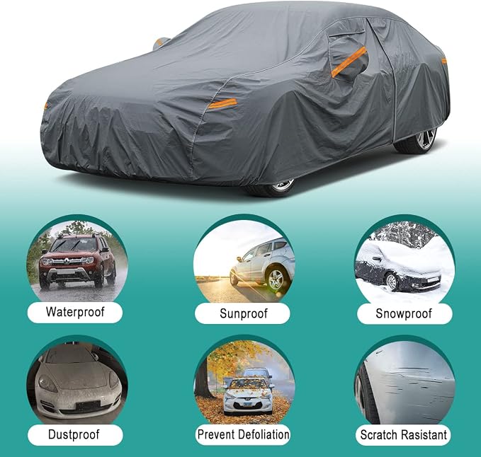 Premium Car Cover Custom Fit Toyota Camry/Solara, 16 Layers Heavy Duty Car - Image 4