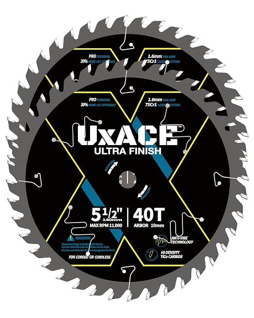 5-1/2-Inch 40-Tooth Circular Saw Blade by UXACETOOLS