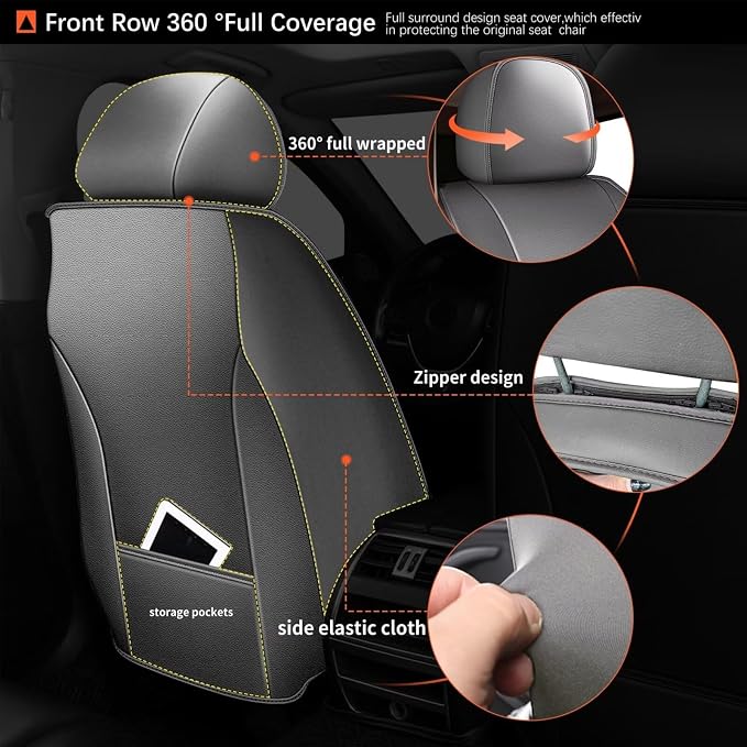 Seat Covers Fit for Toyota Camry: 2012-2025 Car Seat Covers Full Set 5 Seats - Image 4