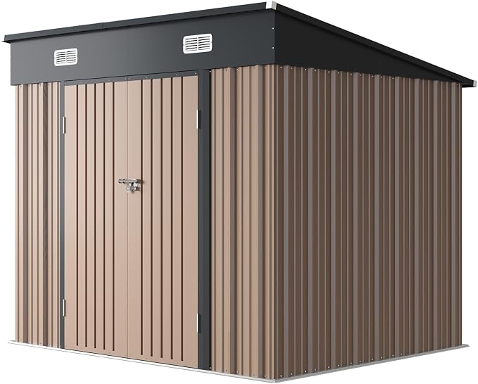 Aoxun 7.5x6 FT Outdoor Shed Metal Storage Shed - Image 9