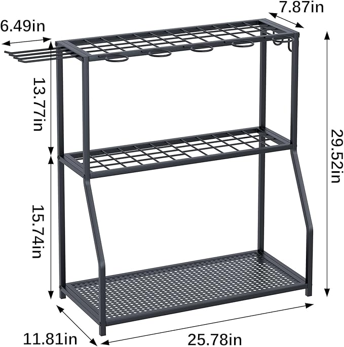 Organizer Yard Tool Storage Rack, Garden Organizer, Steel Yard Tool Racks To - Image 3