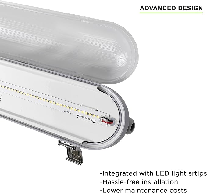 TIERONE 4ft LED Vapor Tight Light 50W Outdoor Shop Light IP65 Waterproof 0-10V - Image 8