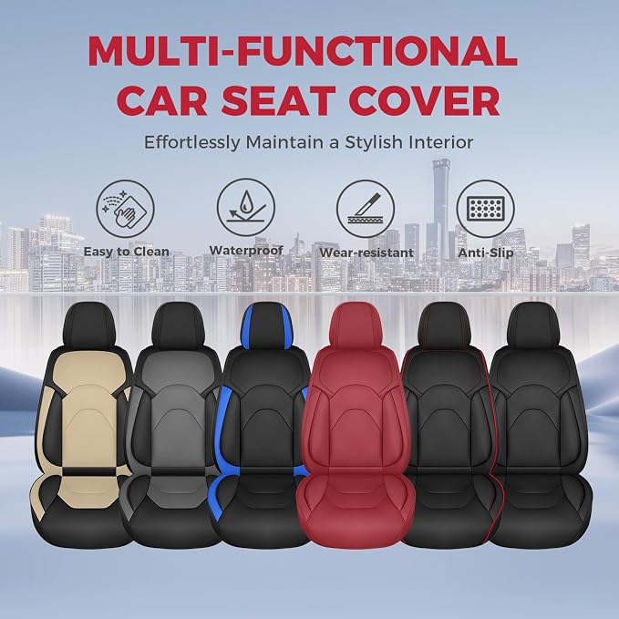FREESOO Car Seat Covers Front Seats 2PCs, Waterproof Automotive Seat Covers - Image 4