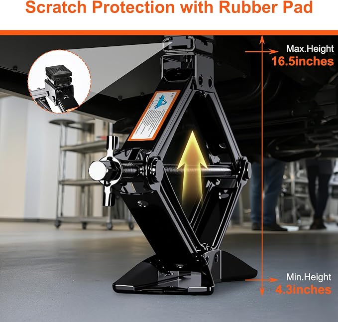 Scissor Jack, High-Strength Car Jack and Stand Kit - Image 3