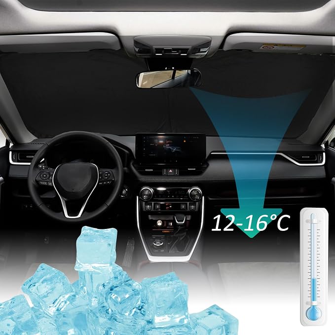 ROCCS Windshield Sun Shade fit for Toyota 4Runner 2010-2023 2024 2025, Foldable - Image 2