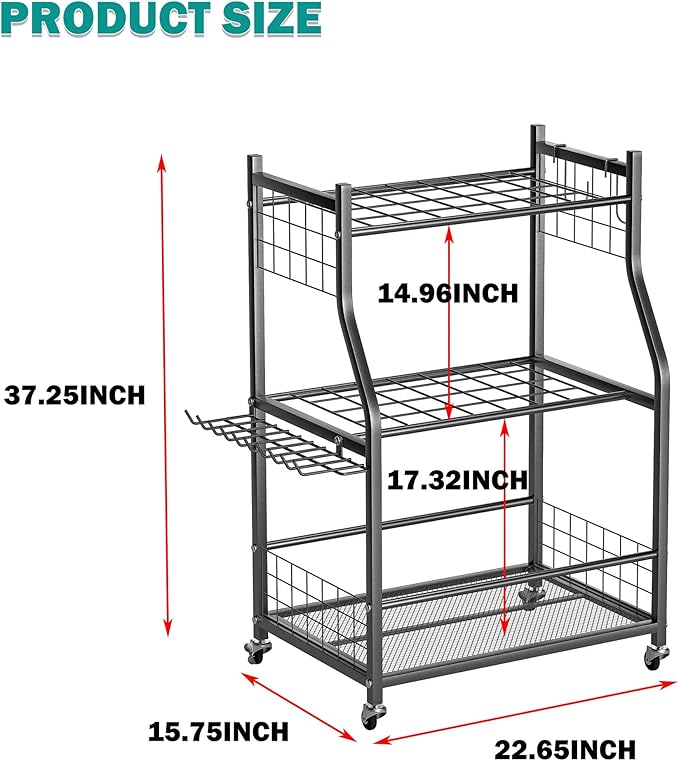 EVERHANGER Garden Tool Organizer Stand, Garage Tool Storage Organization - Image 2