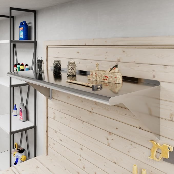 AmGood 48" Long X 18" Deep Stainless Steel Wall Shelf | NSF Certified | - Image 6