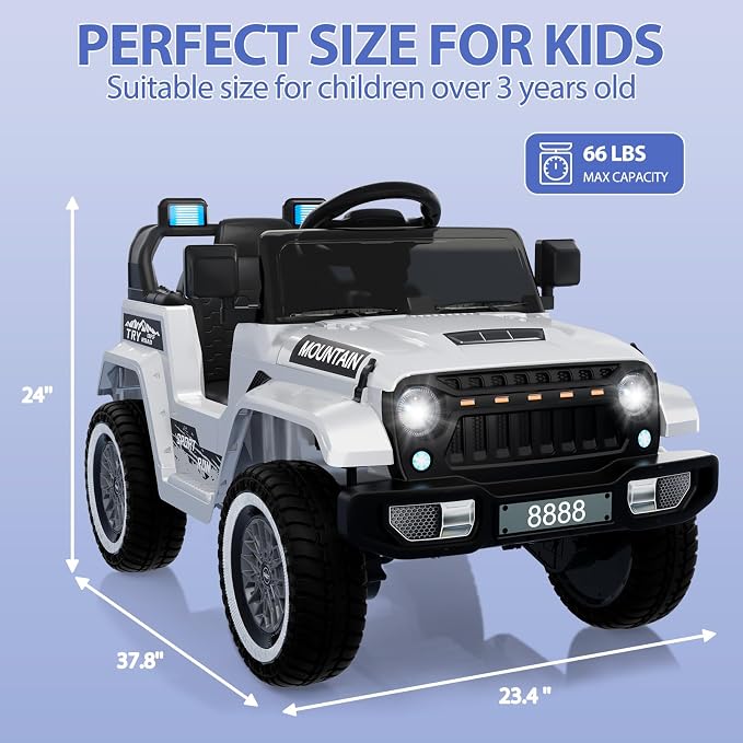 12V Kids Ride on Truck Car, w/Parent Remote Control, Twin 35w Motors, 3 Speeds - Image 2
