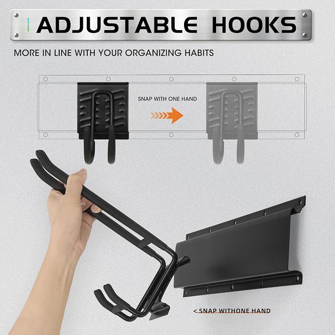 Garage Tool Organizer Wall Mount, Heavy Duty Garage Organization Tool Storage - Image 5
