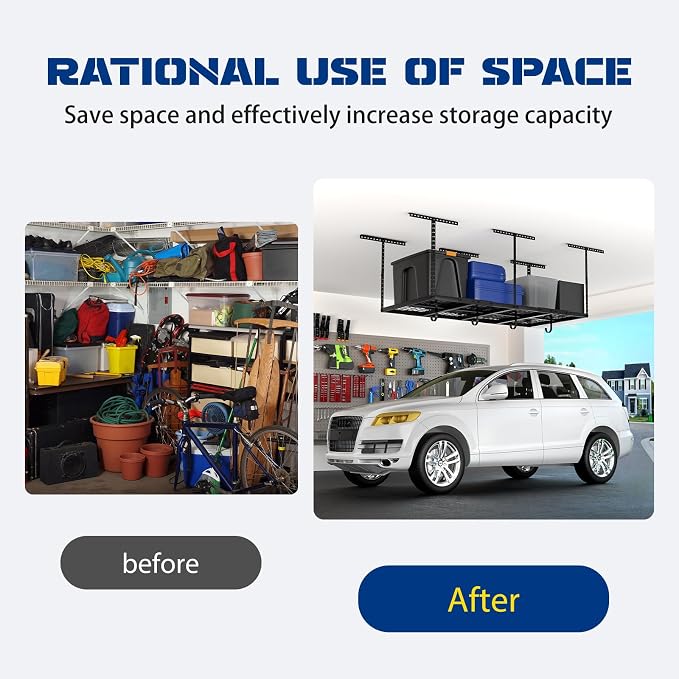 Heavy-Duty 3x8 Overhead Garage Storage Rack - Image 8