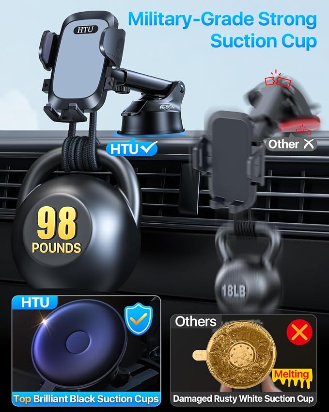 2025 Ultimate Car Phone Mount【98+LBS Strongest Suction & Military-Grade】【Patent - Image 3
