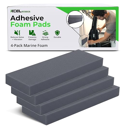XCEL Foam Rubber Protector Panels – 4 Pack of Versatile Marine Gray Foam Pads – by XCEL
