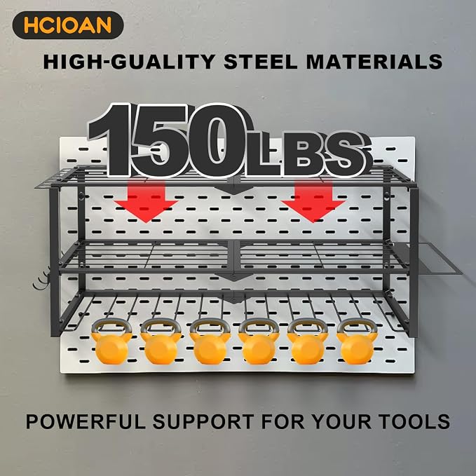 Large Power Tool Organizer Wall Mount, Power Tool Shelf System Battery Storage - Image 3