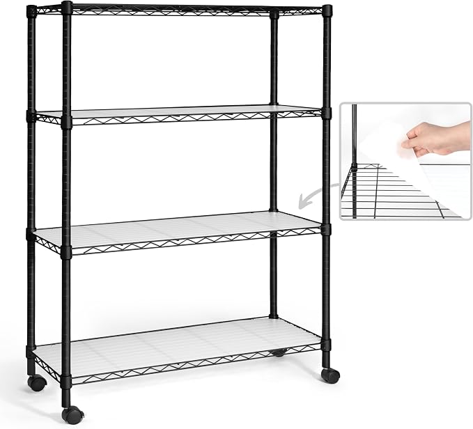 CAPHAUS NSF Adjustable Height Wire Shelving Unit w/Liner, Basement Storage by CAPHAUS