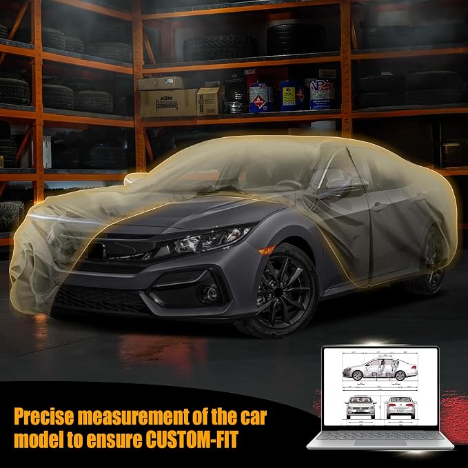 Waterproof Car Covers Replace for 2011-2025 Honda Civic, Windproof Bands for - Image 9