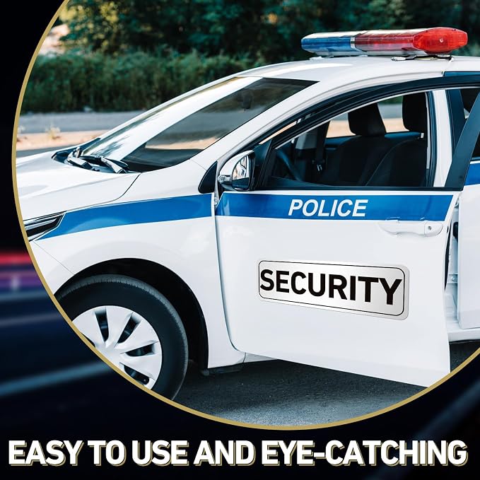 2 Pcs Security Officers Magnetic Signs Heavy Duty Reflective Security Sign - Image 4