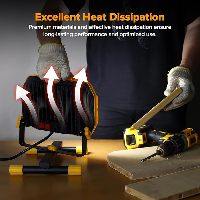 LUTEC 12500 Lumen LED Work Light, Dimmable Flood Lights - Image 6
