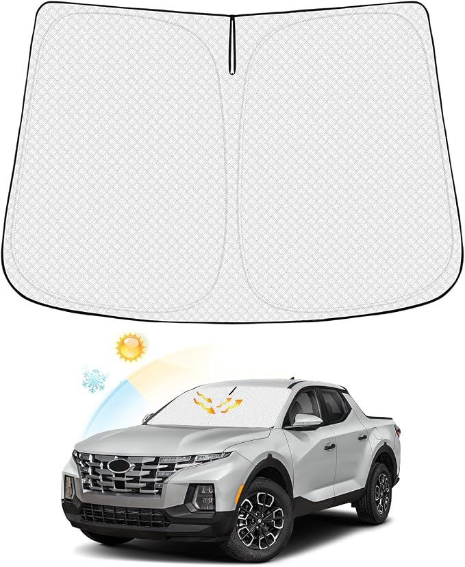 Windshield Sun Shade for Hyun dai Santa Cruz Accessories 2022-2025 2026 Thicken by Canvcle