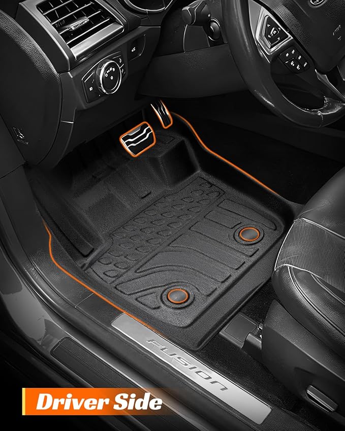 for 2016-2013 Ford Fusion Floor Mats Cargo Liner S SE Titanium Rubber Trunk - Image 4