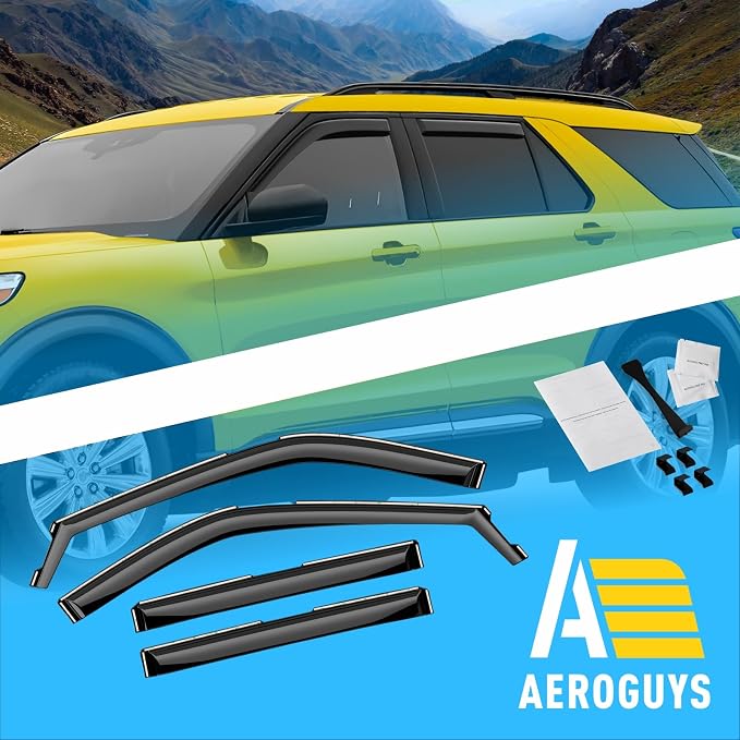 Extra Durable Window Deflectors in-Channel Window Visors Rain Guards Fit - Image 8