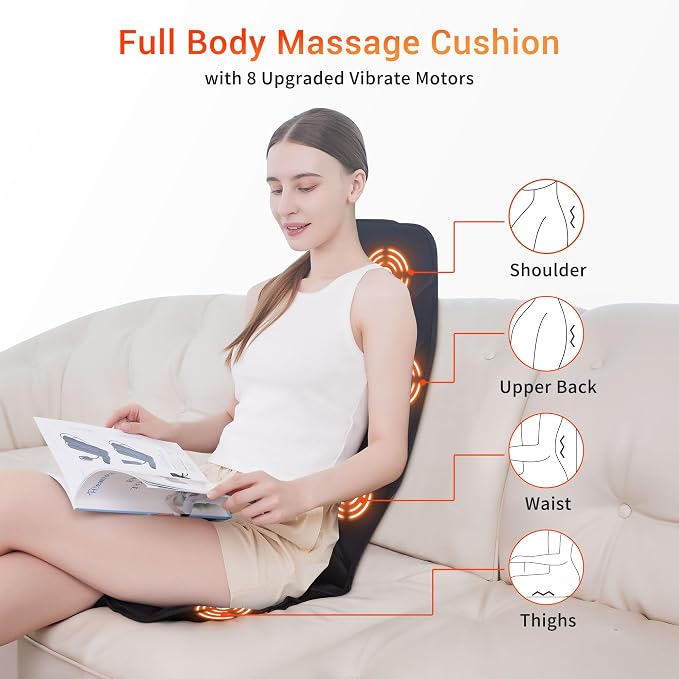 Massage Seat Cushion with Heat, Back Massager - Image 2