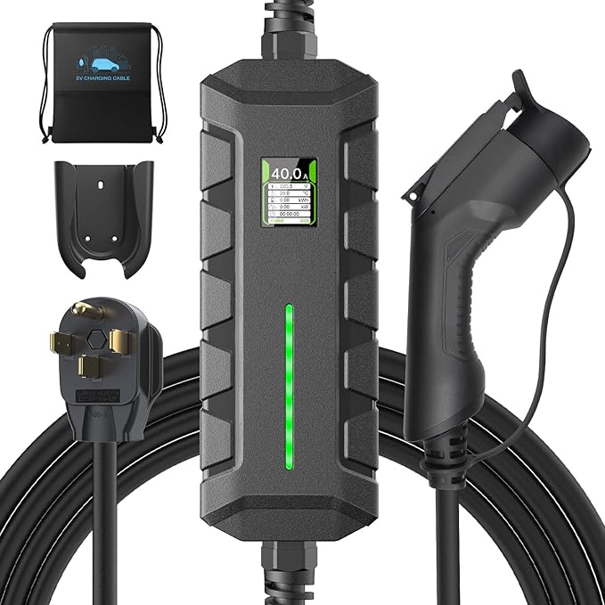 Level 2 EV Charger ETL Certified, 40A 9.6KW Home Charging Station, Plug-in NEMA by Morec