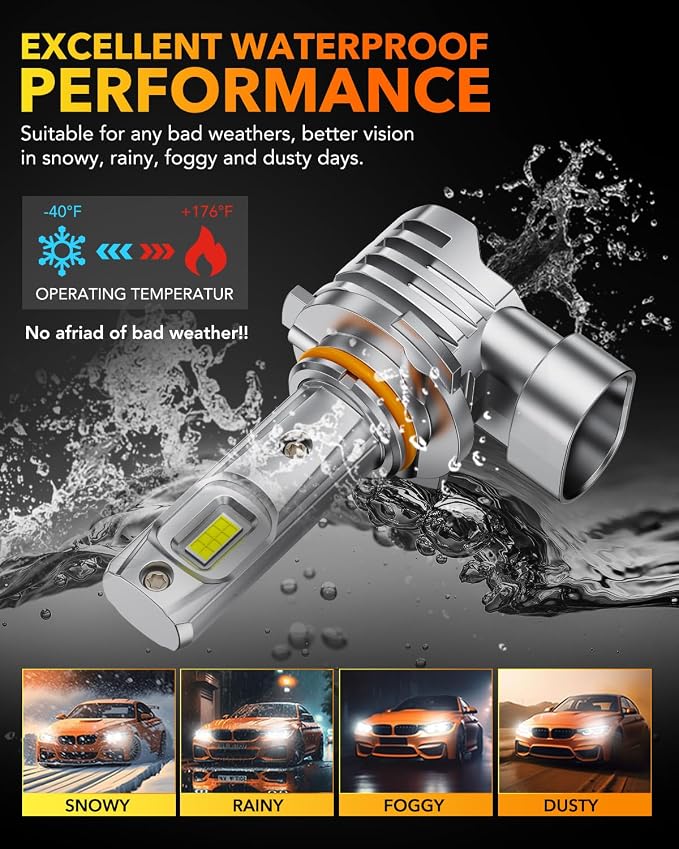 OXILAM 9005 LED Light Bulb, 800% Brighter Ultra-Bright Ultra-Bright, 3 Min - Image 7