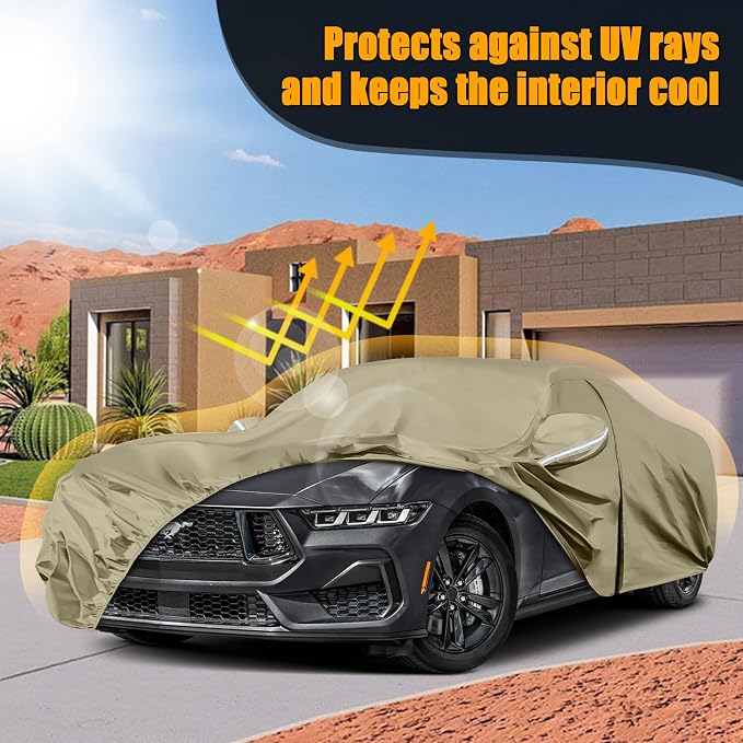 Waterproof Car Covers Replace for 1994-2025 Ford Mustang, Windproof Bands for - Image 5