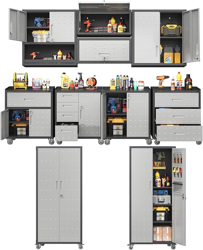 Metal Tool Cabinet, Garage Storage Cabinet System, Wall Cabinet & Locking by VIYET