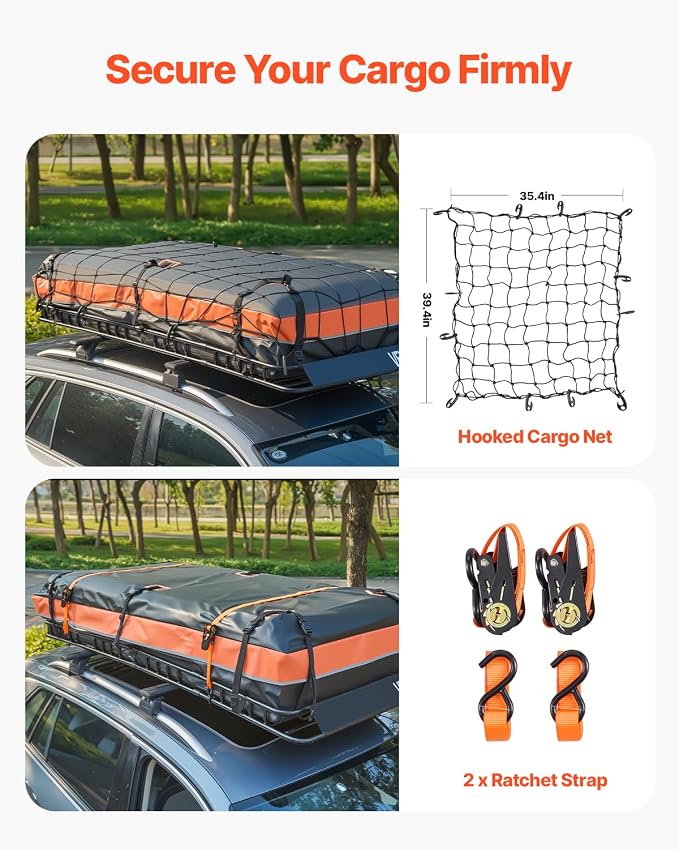 VEVOR Roof Rack Basket, Universal Rooftop Cargo Carrier - Image 6
