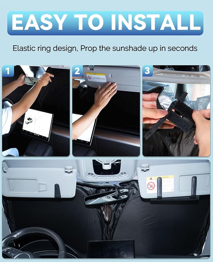 Sun Shade Sunshade for Mercedes Benz GLE 350 450 2012-2018 2019 Front Window - Image 7