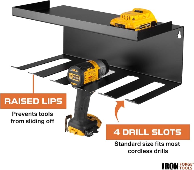 Power Tool Organizer for Shop & Garage, Heavy Duty Wall Mounted Rack - Image 3