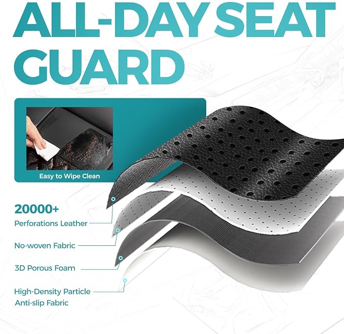 Leather Seat Covers for Toyota Camry 2025 LE SE Hybrid - Image 4