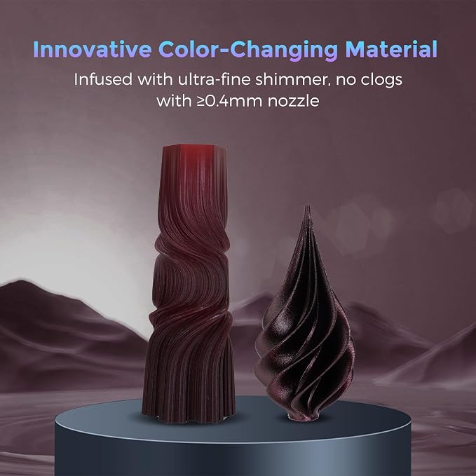 FLASHFORGE PLA Filament 1.75mm +/- 0.02mm Marsala, Color Changeable 3D Printer - Image 4