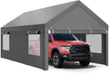 JY QAQA Carport, 10x20 FT Heavy Duty Carport Reinforced Steel Poles by JYQAQA