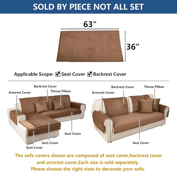 Eismodra Couch Cover, Sectional Couch Covers, Sofa Covers - Image 5