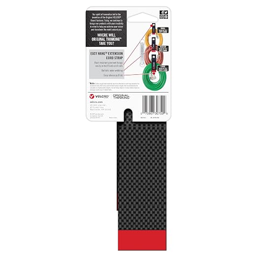 VELCRO Brand Easy Hang Extension Cord Holder Organizer Variety Pack | Holds - Image 8