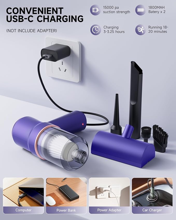 Handheld Vacuum Cordless Rechargeable - Image 2