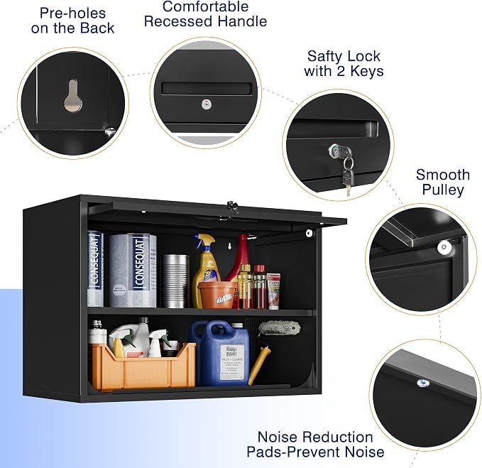 Yizosh Metal Garage Wall Cabinet - Image 8