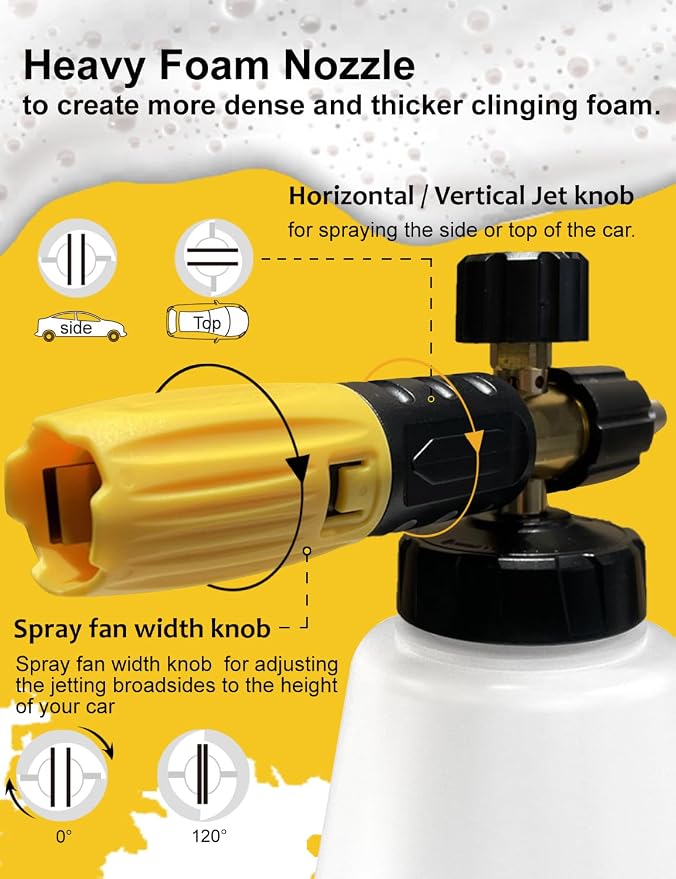 BOSEA Foam Cannon with Pressure Washer Tips and Nozzle Holder, 4000PSI Car Wash - Image 2