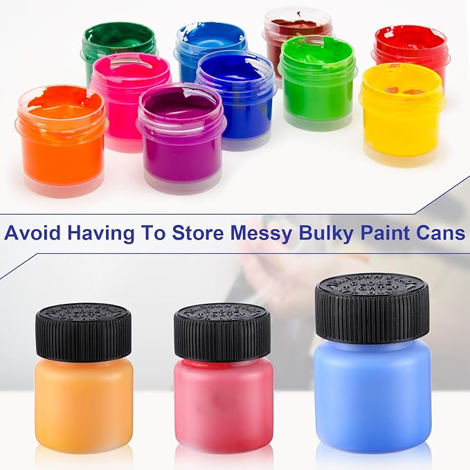 Maxcheck 120 Pcs Empty Touch Up Paint Bottles Container 1oz 30ml Reusable Small - Image 7