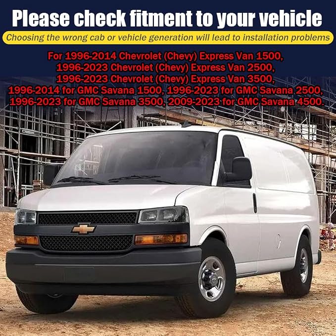 Rain Guards for Chevrolet Express Van 1996-2023/GMC Savana 1996-2023, Tape-on - Image 6