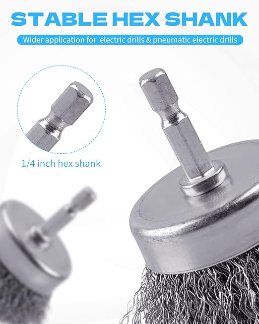60 Pack Rocaris Carbon Steel Wire Wheel Brush Set - Image 5